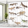 thumbnail image 4 of Ambesonne Animal Print Shower Curtain, Prehistoric Reptile, 69"Wx70"L, Multicolor, 4 of 4