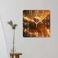 thumbnail image 3 of 10 Inch Wall Clock Battery Operated Square Clock for Office, Kitchen, Outdoor, Living Room,Fire Flame Eagle on Black Attractive, 3 of 4
