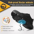 thumbnail image 3 of CORANSBER Steel Toe Shoes for Men Comfortable Anti-slip Safety Shoes Women Lightweight Industrial & Construction Work Sneakers, 3 of 6