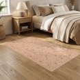 thumbnail image 2 of ODIKA 5'x7' Ultra-Soft Area Rug, Pink Boho Bird Ornate Border Decorative Sprigs Vintage Extra None Washable, Bare feet friendly, Silk-Touch for Bedroom Home office, 2 of 7