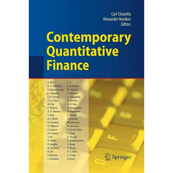 Contemporary Quantitative Finance: Essays in Honour of Eckhard Platen, (Paperback)