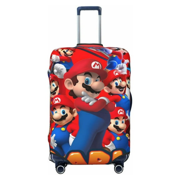 Saiise Mario Ah Luggage Suitcase Covers Elastic Washable Luggage Protector Travel Suitcase Protective Cover For Unisex Fits 18-32 Inch Luggage(No luggage included)