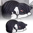 thumbnail image 2 of WMGHA Cat Rug - Decorative Cat Door Mat with Sleeping Tabby Cat Design - Floor Carpet for Front Door,Bathroom Entry,Living Room,Hand-Hooked Polyester Material,Non-Slip Bottom - 24x15.75 inches, 2 of 7