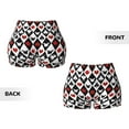 thumbnail image 6 of Angel And Devil Grid Poker Playing Cards Workout Shorts For Women Scrunch Butt Lifting Yoga Gym Seamless Booty Biker Shorts Small, 6 of 9