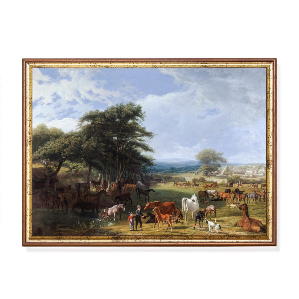 Antique Horse 19th Century Equestrian Wall Art Print Nature Inspired Living Room Decor