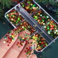 thumbnail image 4 of 6 rejillas navideñas de purpurina para uñas en miniatura de colores mixtos, caja de purpurina para uñas con lentejuelas, 4 of 7