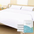 thumbnail image 1 of Sábanas desechables para hotel SNGMN - No tejidas, tamaño viaje (A: 180 x 230 cm/B: 210 x 230 cm), ligeras, transpirables, envueltas individualmente, seguras para viajes y huéspedes (blancas), 1 of 7