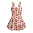 thumbnail image 4 of Uourmeti Cartoon Capybara & Strawberry Heart Skirted One-Piece Swimsuit - Cute Quick Dry Swim Dress for Girls, Perfect for Beach & Pool Vacations, 4 of 8