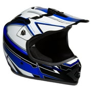 Youth Frenzy MX off Road Dirt Bike Helmet - DOT Approved - Color Blue - Size: Youth Medium