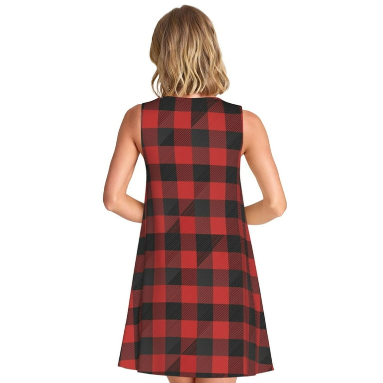 open lace back dress I'm Yours Red Gingham Mini Dress - US 12 main image 0