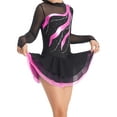 thumbnail image 4 of ZDHoor Kids Girls Shiny Rhinestone Mesh Tutu Figure Skating Dress,Sizes 6-16 Hot Pink 8, 4 of 7