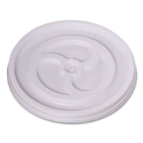 Vented Plastic Lids for 6 oz Hot Cups and Bowls - White (1000/Carton)