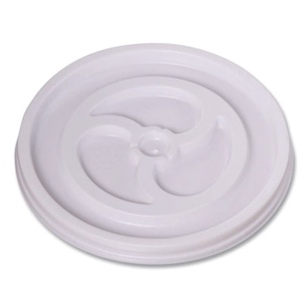 Vented Plastic Lids for 6 oz Hot Cups and Bowls - White (1000/Carton)