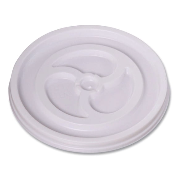 Vented Plastic Lids for 6 oz Hot Cups and Bowls - White (1000/Carton)