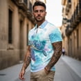 thumbnail image 3 of Binienty Blue Sea Turtle Matching Couple Golf Shirts Short Sleeve Couples Matching Golf Shirts Soft Comfortable Daily Wear for Workout Pickleball Running, 3 of 7