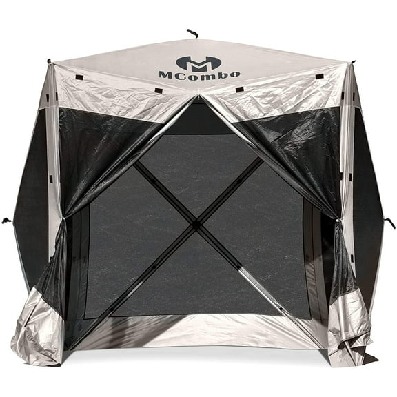 MCombo 4-Sided Gazebo Portable Pop Up Tent Canopy, Shelter Hub Screen Tent for Outdoor Party (4-6 Persons), 1024-4PC