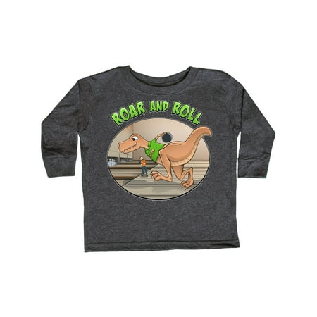 

Inktastic Bowling Roar and Roll Tyrannosaurus Rex Dinosaur Gift Toddler Boy or Toddler Girl Long Sleeve T-Shirt