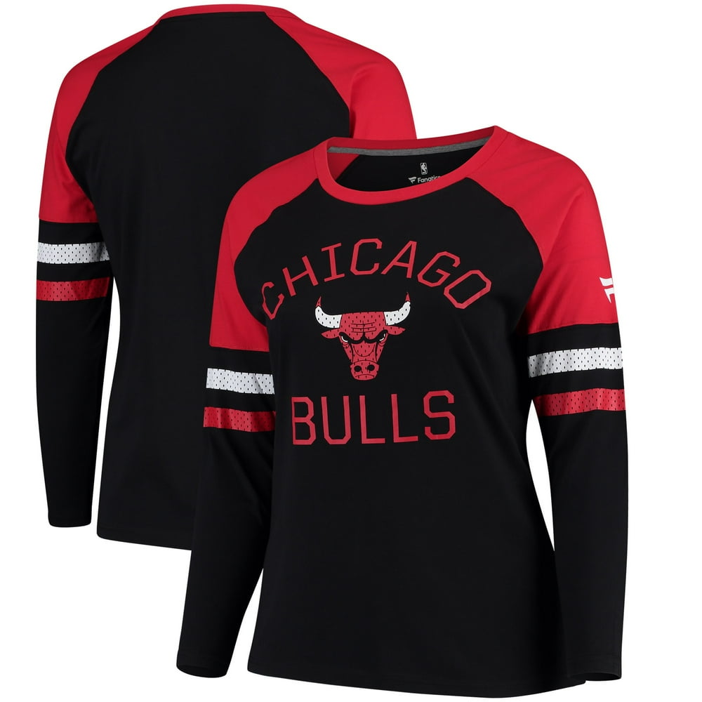 Chicago Bulls Fanatics Branded Women's Plus Sizes Iconic Long Sleeve T