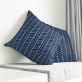 thumbnail image 3 of Navy Blue Geometric Pillow Covers 26x26 Inch Decorative Throw Pillow Cover, Modern Pure Color Abstract Striped Sofa Pillowcases Accent Cushion Case Home Decor Bedroom Living Room, 3 of 6