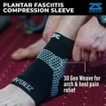 thumbnail image 4 of Zensah PF Compression Sleeve (single) - Foot Sleeve, Plantar Fasciitis Sock, Medium, White, 4 of 11
