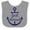 Heather and White, variant on Inktastic Just Arrived Nautical Anchor Boys or Girls Baby Bib