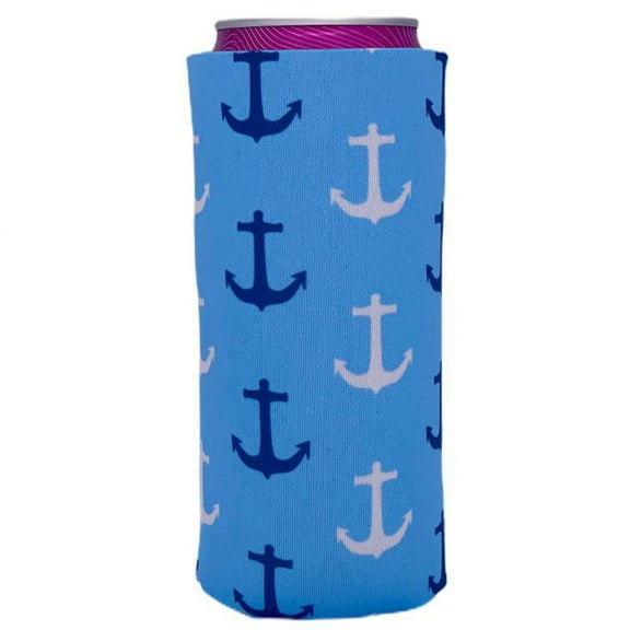 Anchor Pattern Slim Can Coolie (2 Pack)