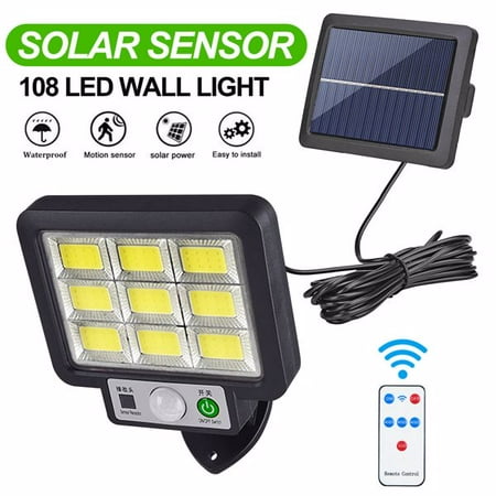 

COB Solar Street Light Motion Sensor Outdoor Commercial Wall Lamp US