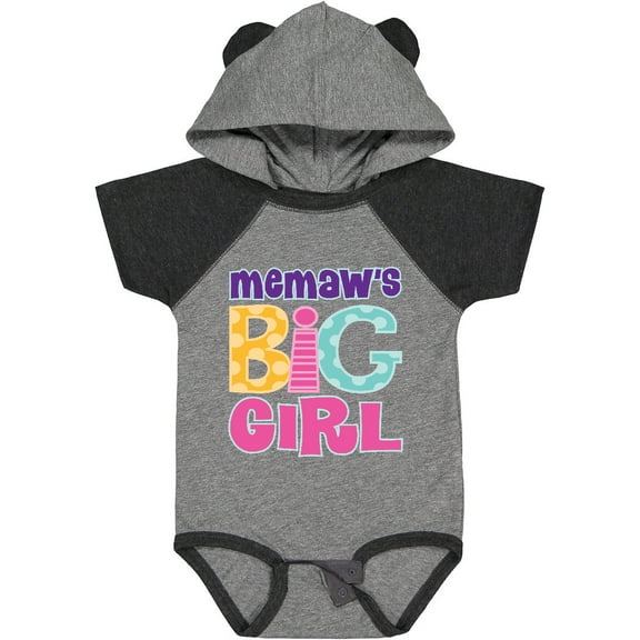 Inktastic Memaw Big Girl Girls Baby Bodysuit