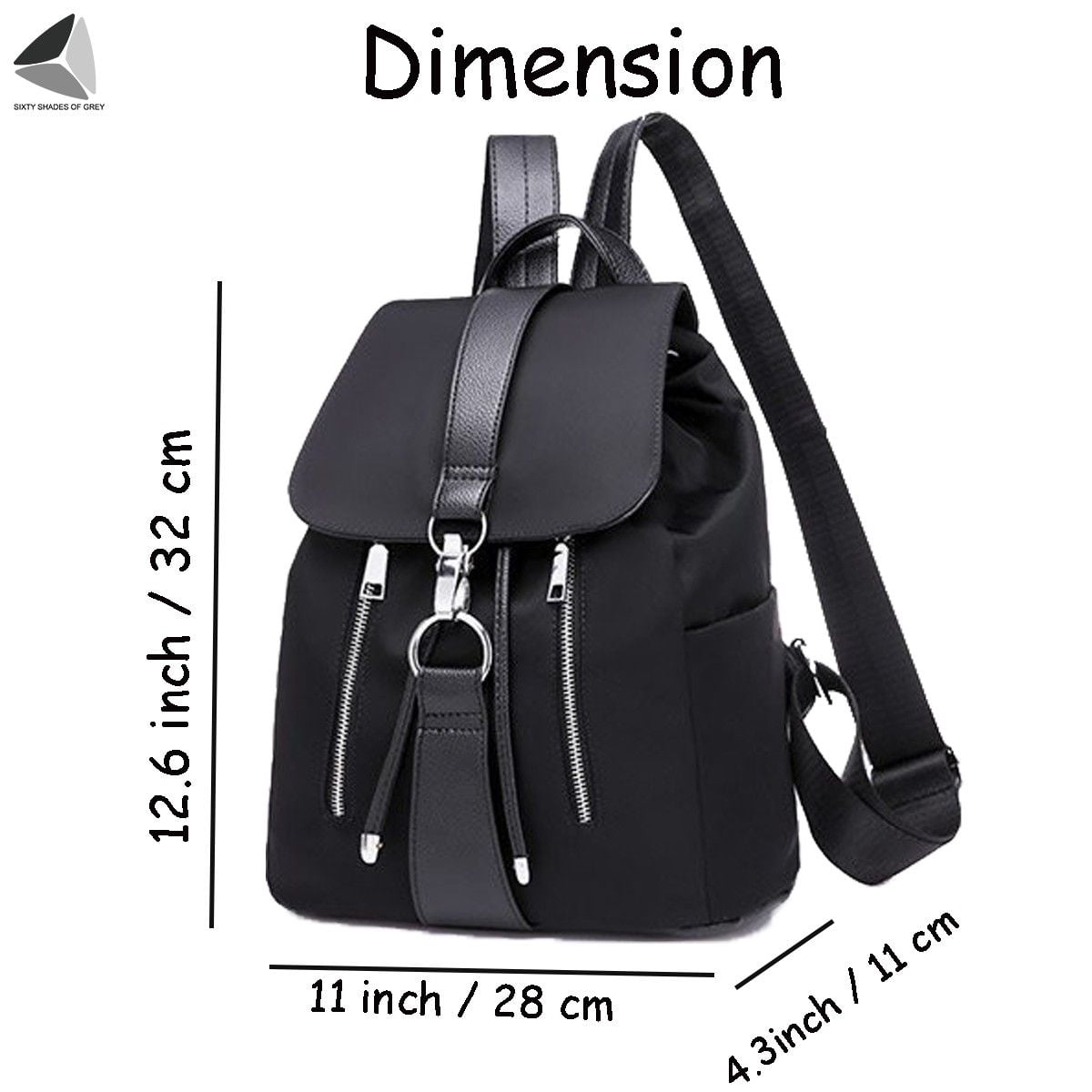 PULLIMORE Women PU Leather Backpack Purse Waterproof Anti  display picture 1