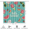 thumbnail image 2 of Hello Summer with Watermelon And Ice Cream 4 Piece Decor Shower Curtains Sets Bathroom Sets with Shower Curtain And Rugs 4 Piece Watermelon Pineapple Summer Waterproof Durable Bathroom Decor Shower, 2 of 8