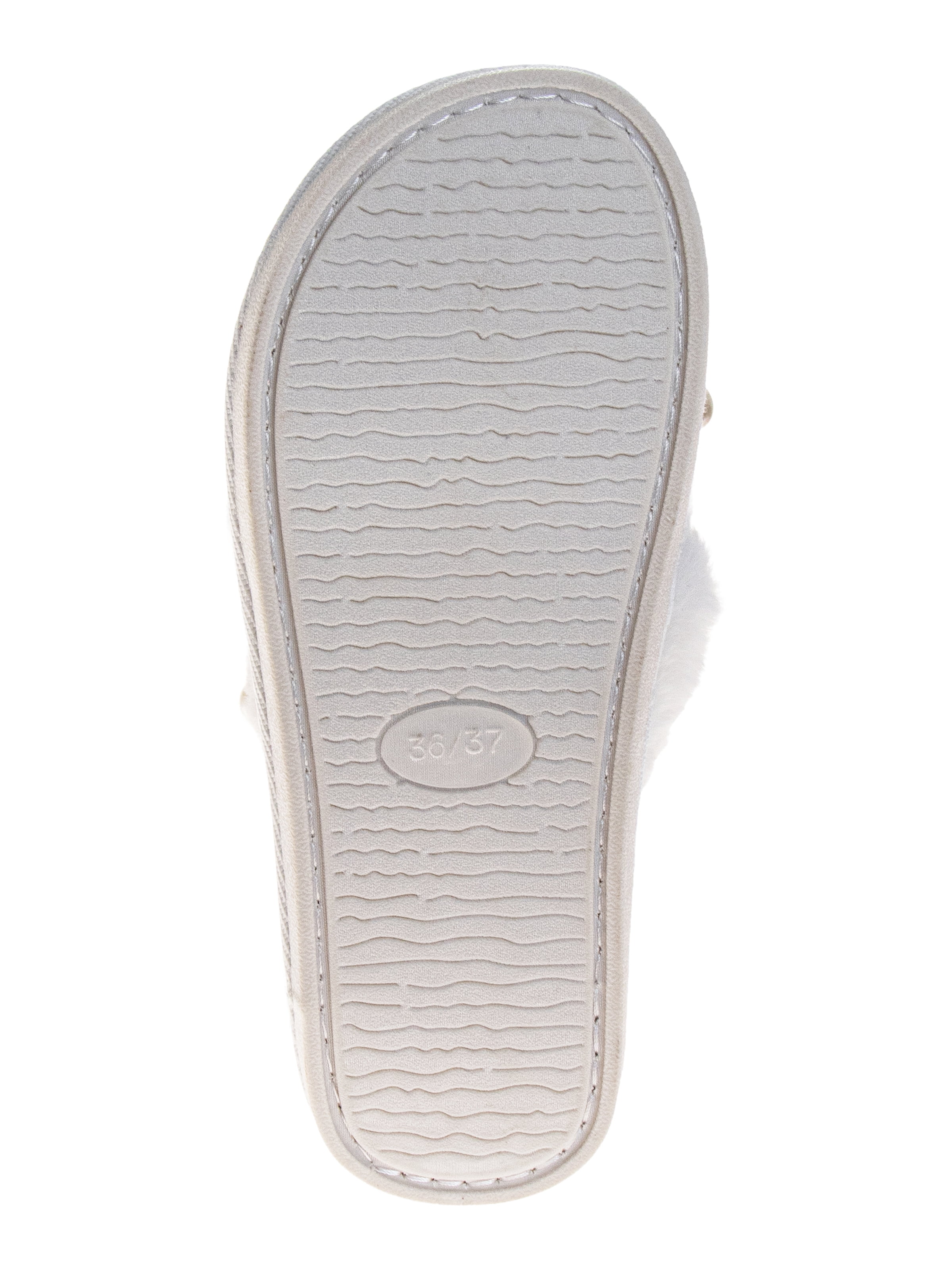 Badgley Mishka Women's Cross Strap Slippers with Pearls Details