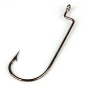 Ozark Trail 3/0 Offset Worm Hooks, High-Carbon Steel Fishing Hooks, 5 Pack