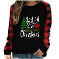 thumbnail image 2 of Offres! Aqestyerly Haut de Noël Grande Taille Mode T-Shirt Décontracté à Manches Longues Col Rond pour Femmes, 2 of 4