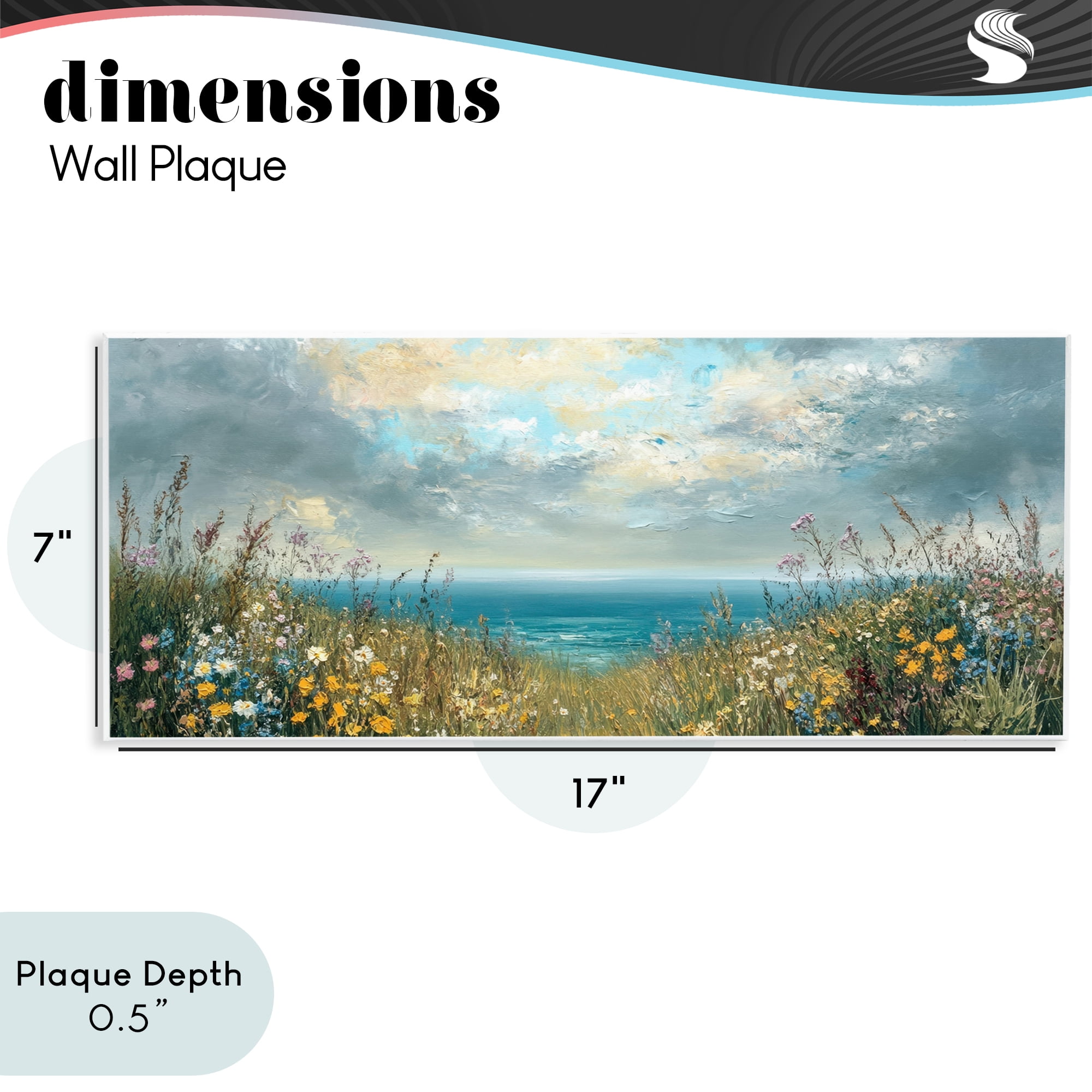 Stupell Industries Scenic Coastal Flowers In Bloom Wall Plaque Art, design by Petal Prints Design