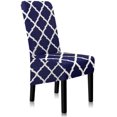 thumbnail image 1 of Dining Chair Covers Solid Color Covers for Chairs Spandex Stretch Chair Covers Universal (Color : Navy Blue-1, Size : 2pcs), 1 of 3
