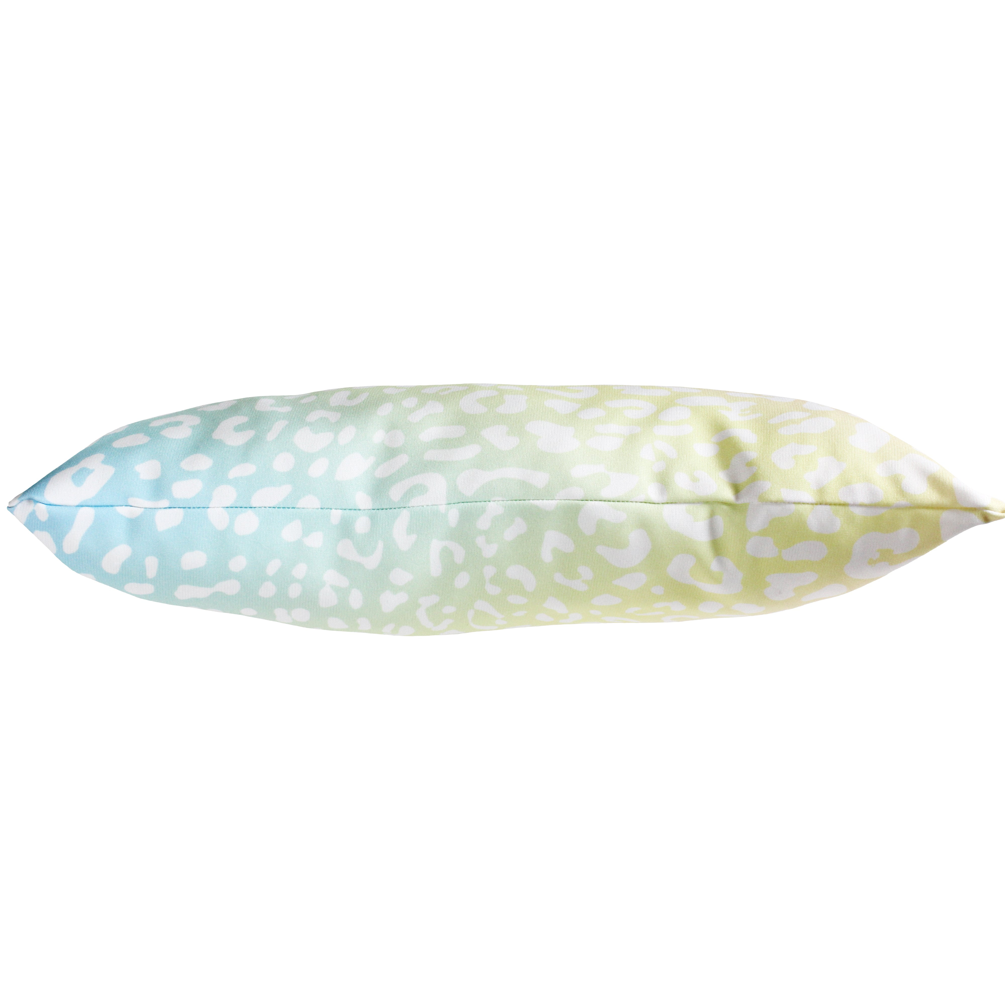 Everything Comfy Leopard Print Decorative Pillow, 16x6 Inch, Pastel Gradient/White,
