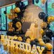 thumbnail image 3 of Globo de cumpleaños negro y dorado, 50 globos de látex negro metálico de 30 cm, globos de fiesta dorados, globos de confeti dorados para baby shower, cumpleaños, graduación, decoración de celebración, 3 of 4