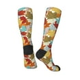 thumbnail image 4 of Daiia Sports Socks Fall Maple Leaves Printed Novelty Crew Socks for Men Women Knee High Socks Cotton Socks Soft & Breathable Support Unisex Socks, 4 of 9