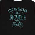 thumbnail image 4 of Inktastic Life's Better on a Bicycle Girls Long Sleeve Toddler T-Shirt, 4 of 5
