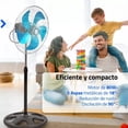 thumbnail image 4 of SET DE 2 VENTILADOR 3 EN 1 SÚPER POTENTE DE 18 PULGADAS CON 5 ASPAS METÁLICAS TURBO GIRATORIO Y AJUSTABLE DE PISO Y PARED, 4 of 5