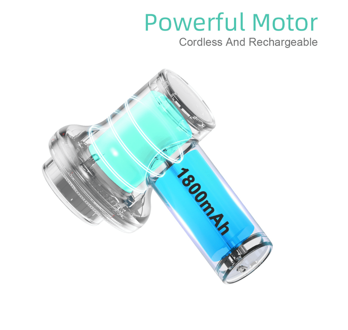 CNV Compact Home Massage Gun, 8 Replaceable Heads, 9 Speed Settings, USB Rechargeable for Neck, Back & Muscle Relief