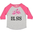 thumbnail image 3 of Inktastic Little Sister Girls Lil Sis Flamingo Girls Toddler T-Shirt, 3 of 5