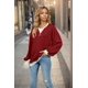 thumbnail image 3 of Camisetas de Larga para Mujer Color Vino Tinto L, 3 of 7