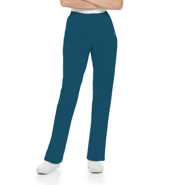 Landau Essentials Pantalon d'Uniforme à 2 Poches pour Femmes : Coupe Classique et Décontractée, Taille Élastique 8320