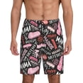 thumbnail image 2 of Daiia Various Languages Mother Mens Woven Stretch Pajama Short,Short Pajama Pants-Large, 2 of 9