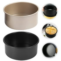 Supvox 2Pcs Small 6 Inch Round Cake Tins Nonstick Baking Pans with Removable Bottom for Cakes