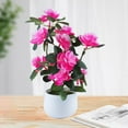thumbnail image 2 of 1 Set Artificial Potted Plant Portable Fadeless Plastic Home Decor Simulation Flower for Wedding, 2 of 7
