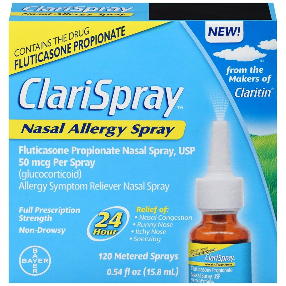 ClariSpray 24 Hour Nasal Allergy Relief Spray, 120 Count