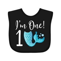 Inktastic 1st Birthday Mermaid Party Girls Baby Bib