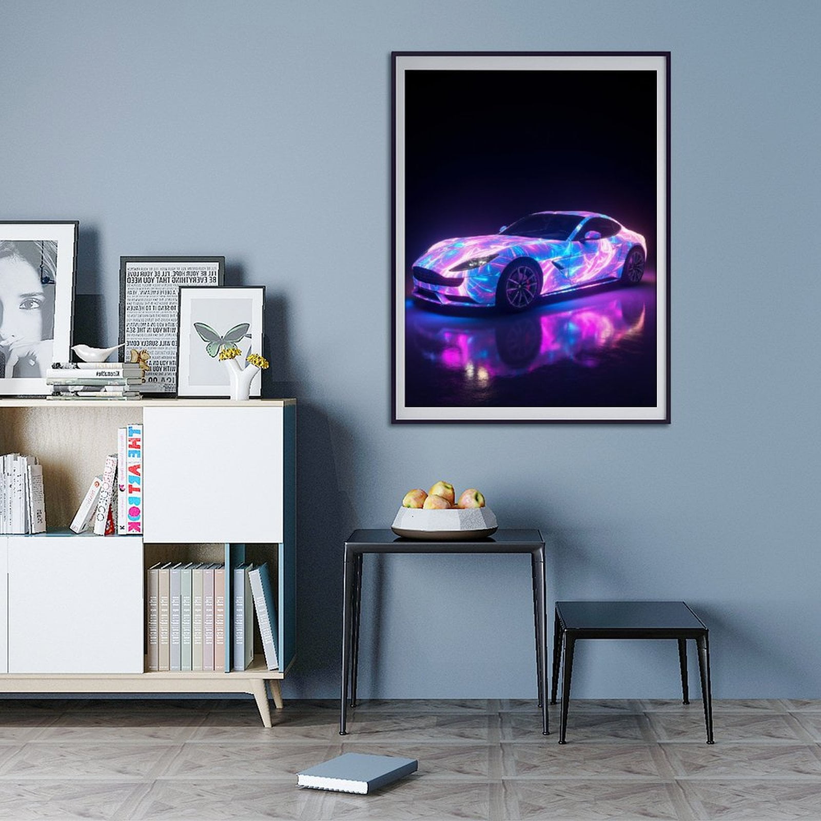 Diamond Art Kits for Adults - 5d Neon Sports Car Night Lights Diamond Painting for Adults, Diamond Art for Adults Beginners, Diamond Painting Kits for Adults for Home Wall Decor